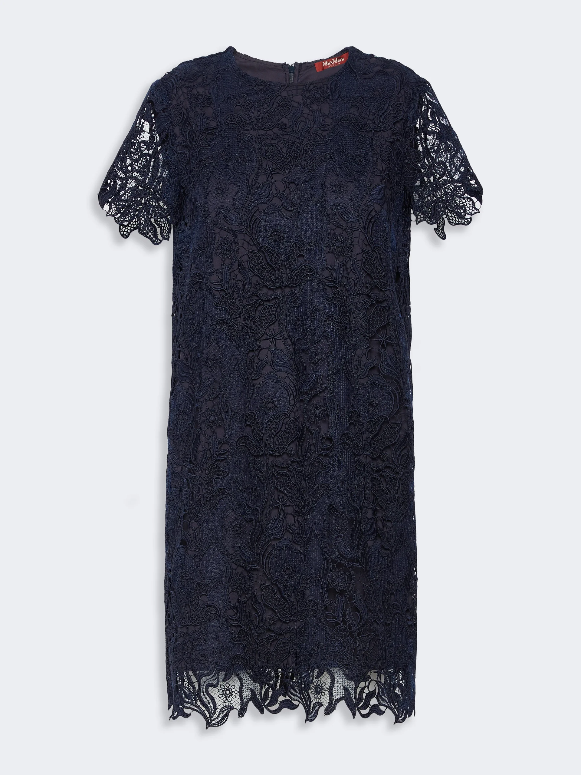 ASSENZI Macramé lace boxy dress - MIDNIGHTBLUE - 1