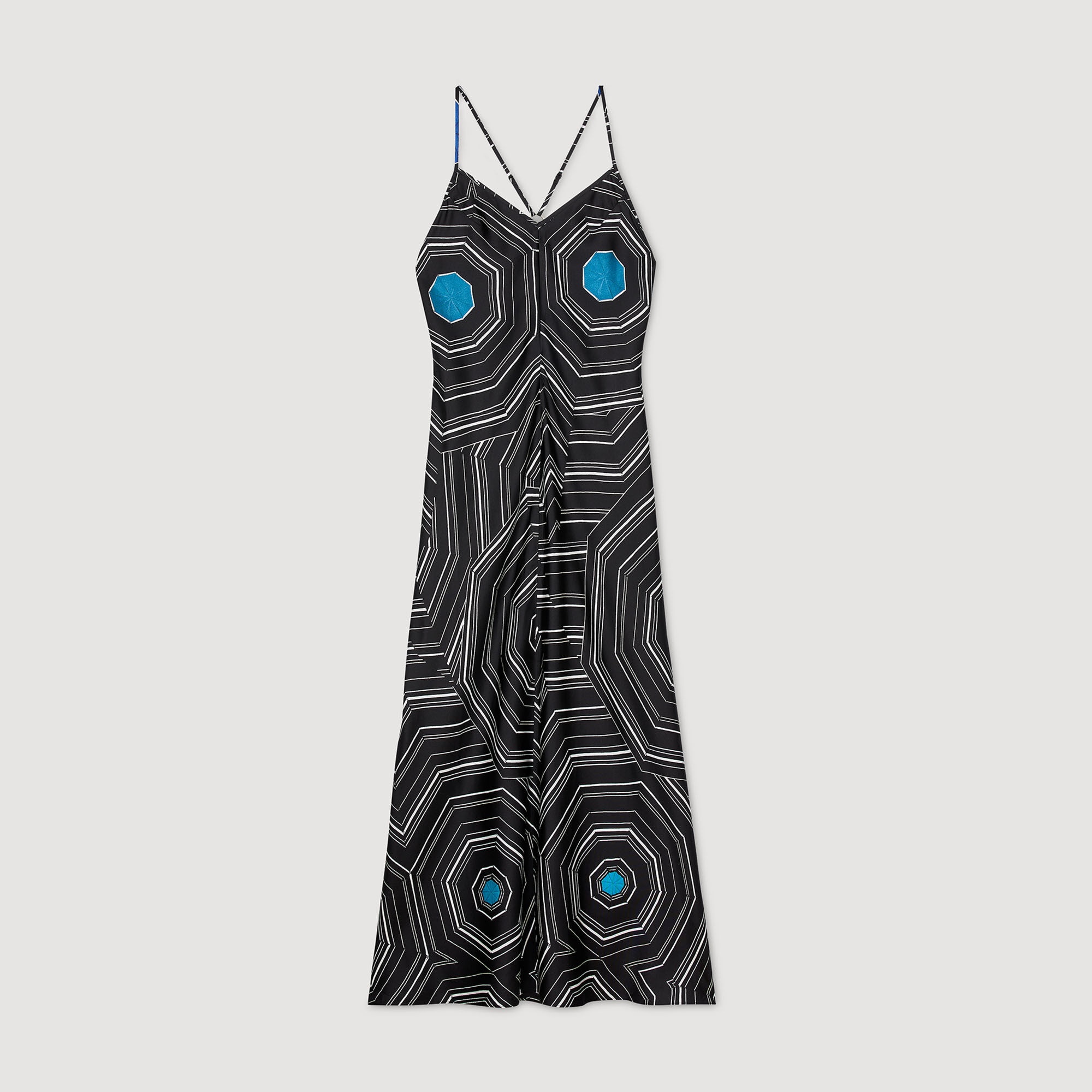 PATTERNED SILK MAXI DRESS - 6
