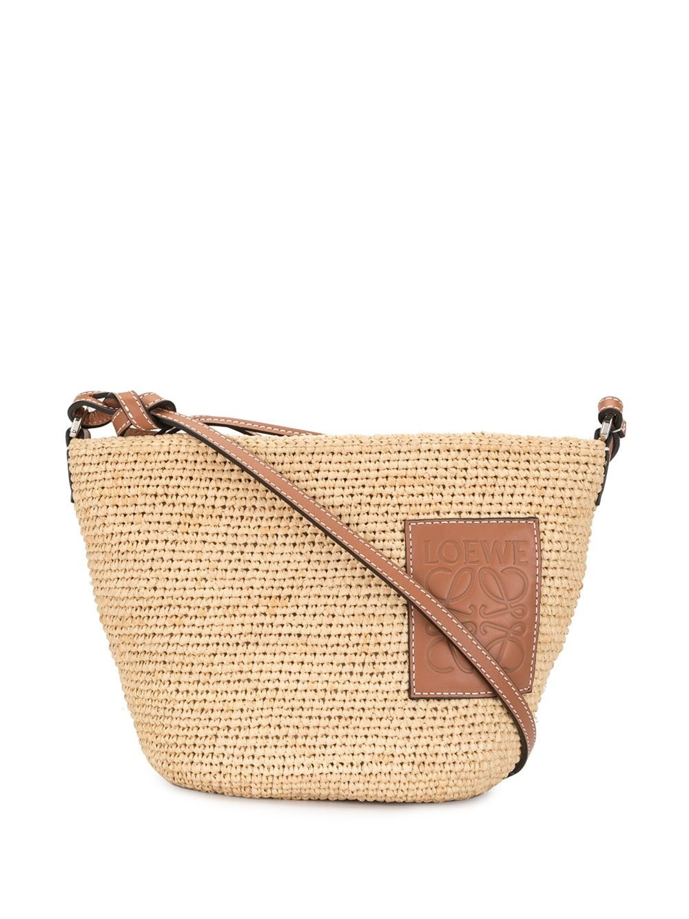 raffia weave tote bag - 1