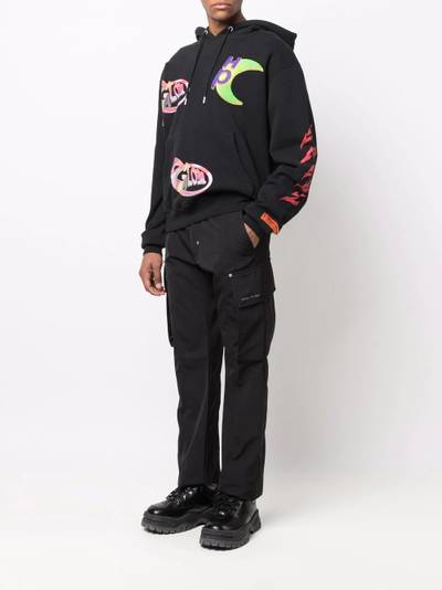 Heron Preston global print hoodie outlook