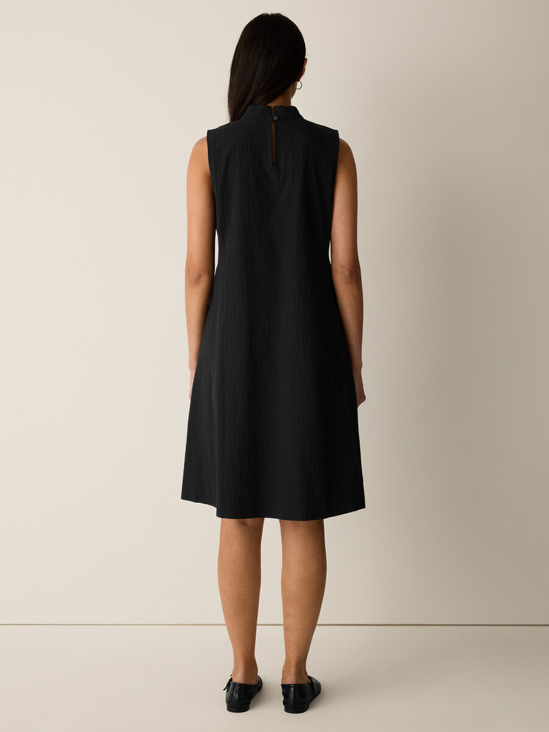 Organic Cotton Pucker Mock Neck Dress 4
