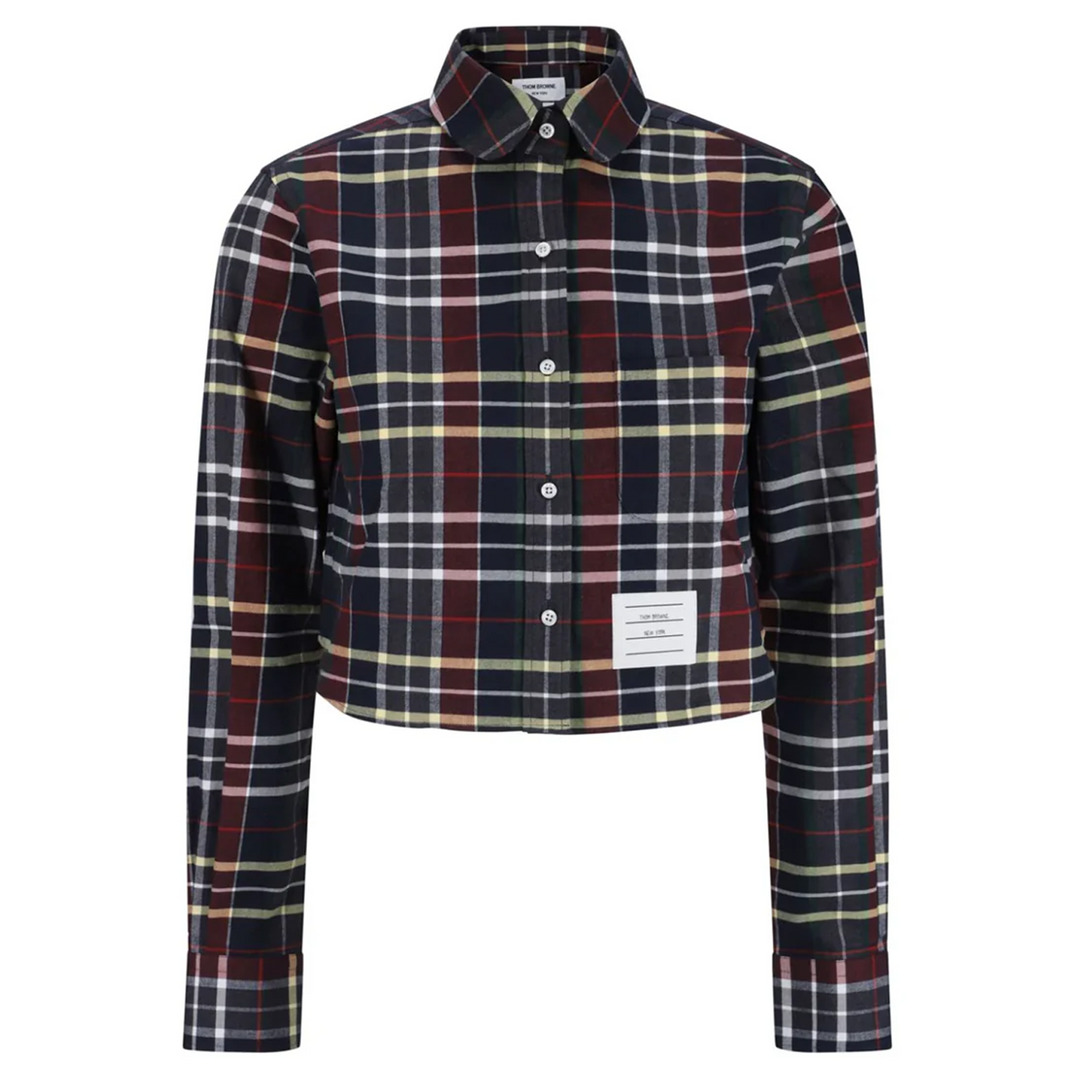 Classic Cropped Round Collar Shirt - 1