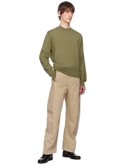 Lemaire Green Mock Neck Sweater outlook