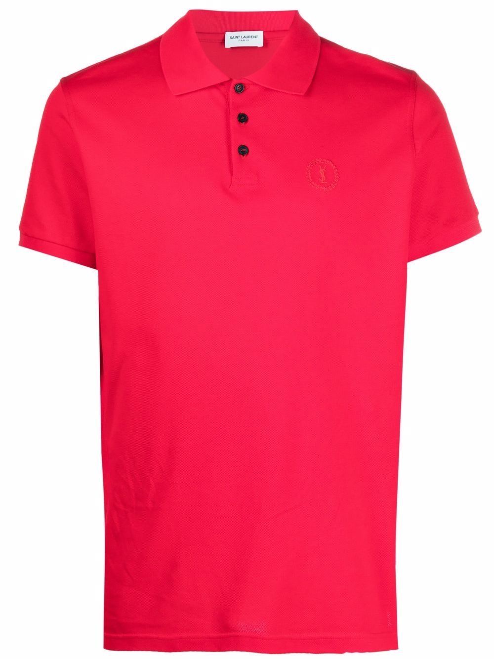 embroidered logo polo shirt - 1