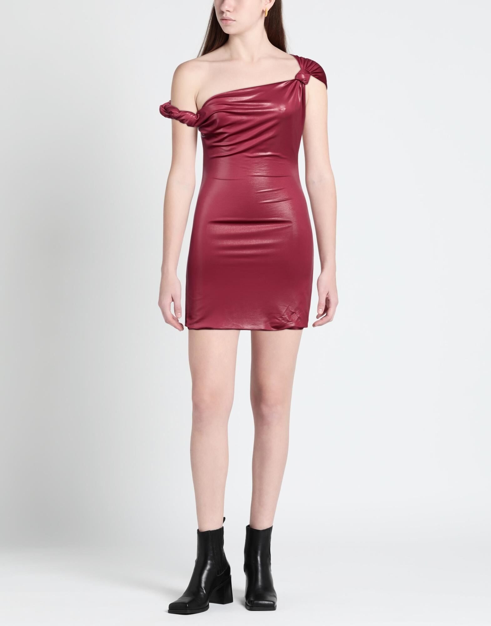 Burgundy Women's Sheath Dress - 3