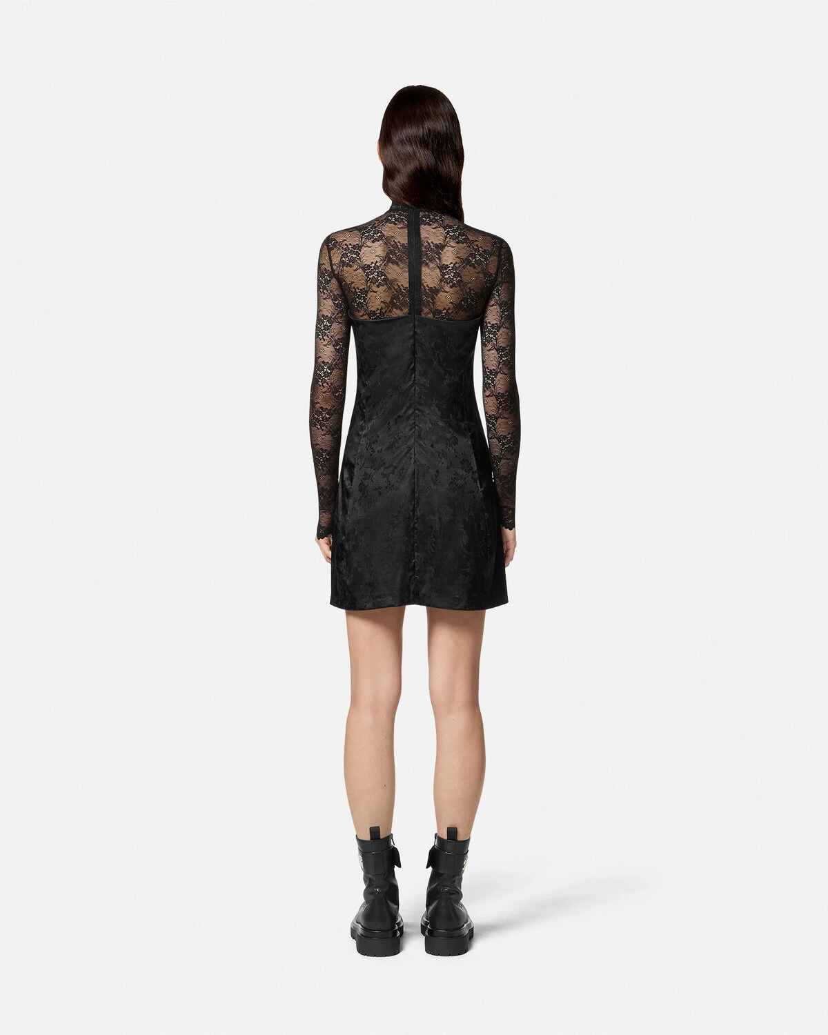 Lace Flowers Mini Dress - 4