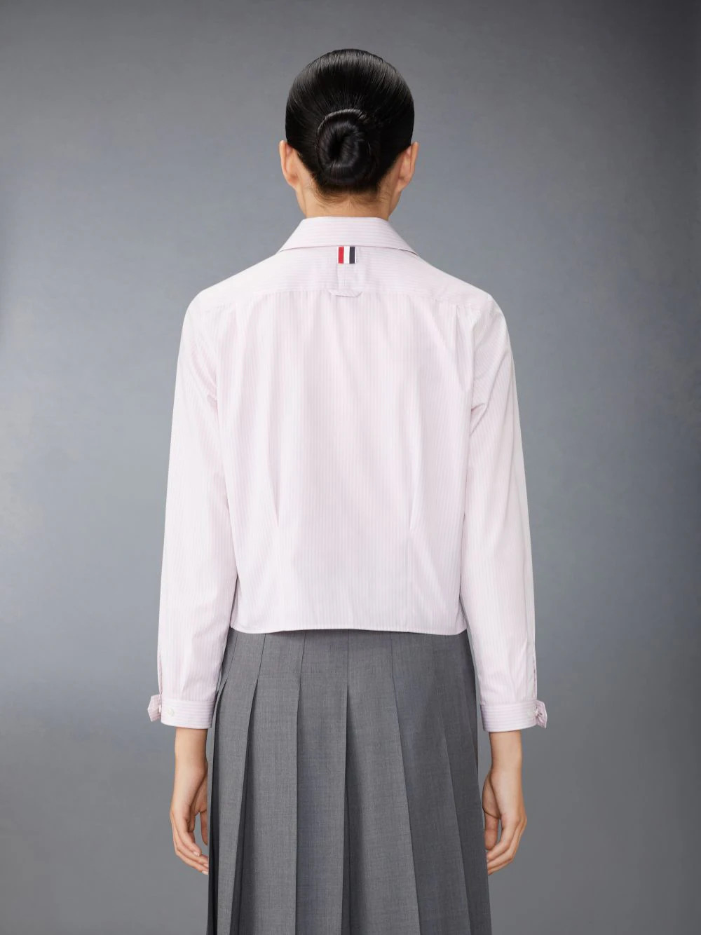 Long Sleeve Tucked Blouse - 2
