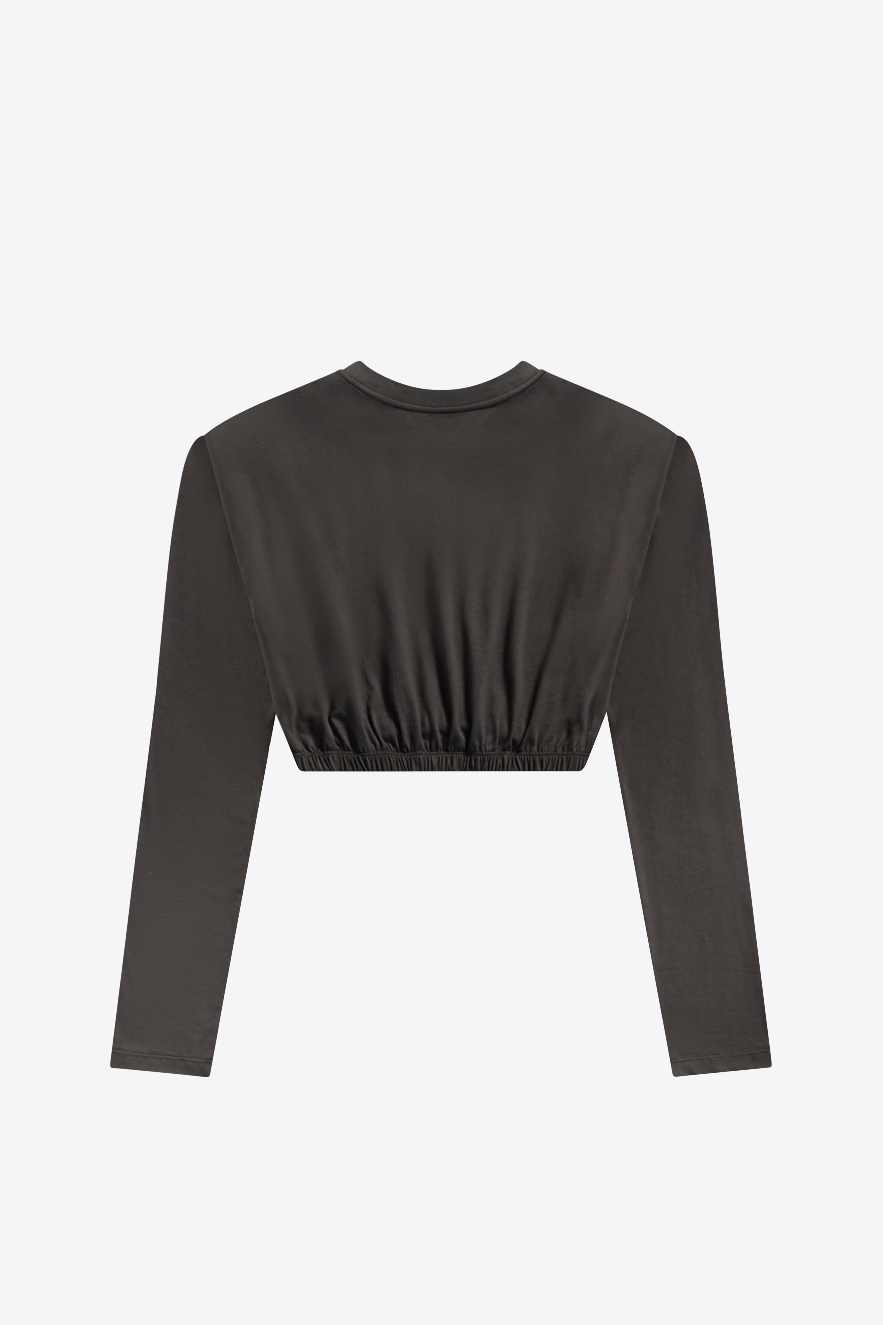 CRYSTAL CLUSTER LONG SLEEVE CROPPED T-SHIRT - 2