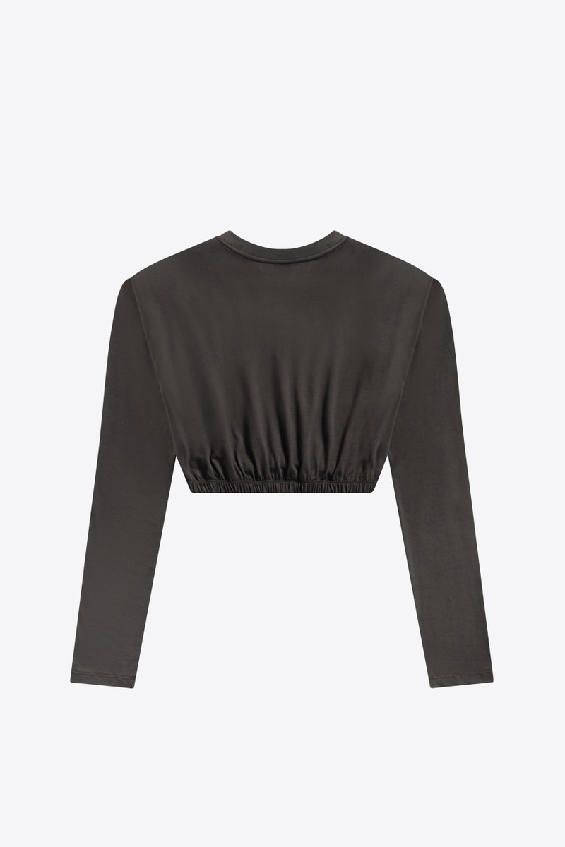 AREA CRYSTAL CLUSTER LONG SLEEVE CROPPED T-SHIRT outlook