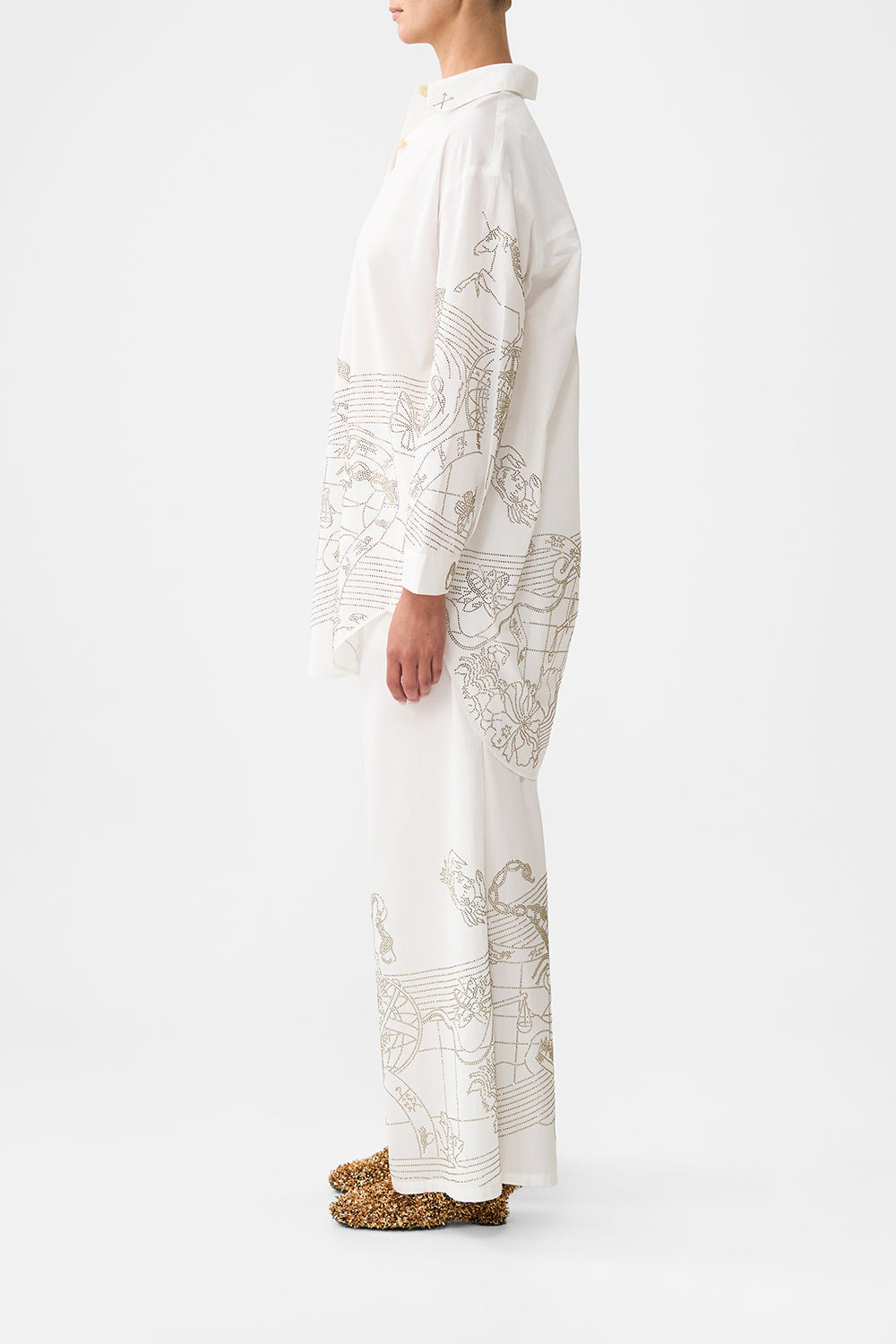 SHIRT TUNIC WITH SIDE BUTTONS - 4