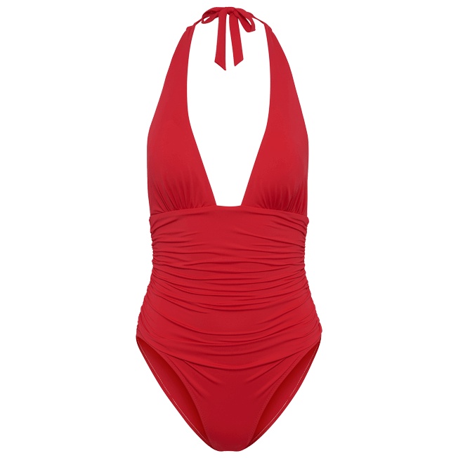 Women One piece Swimsuit Solid - 1