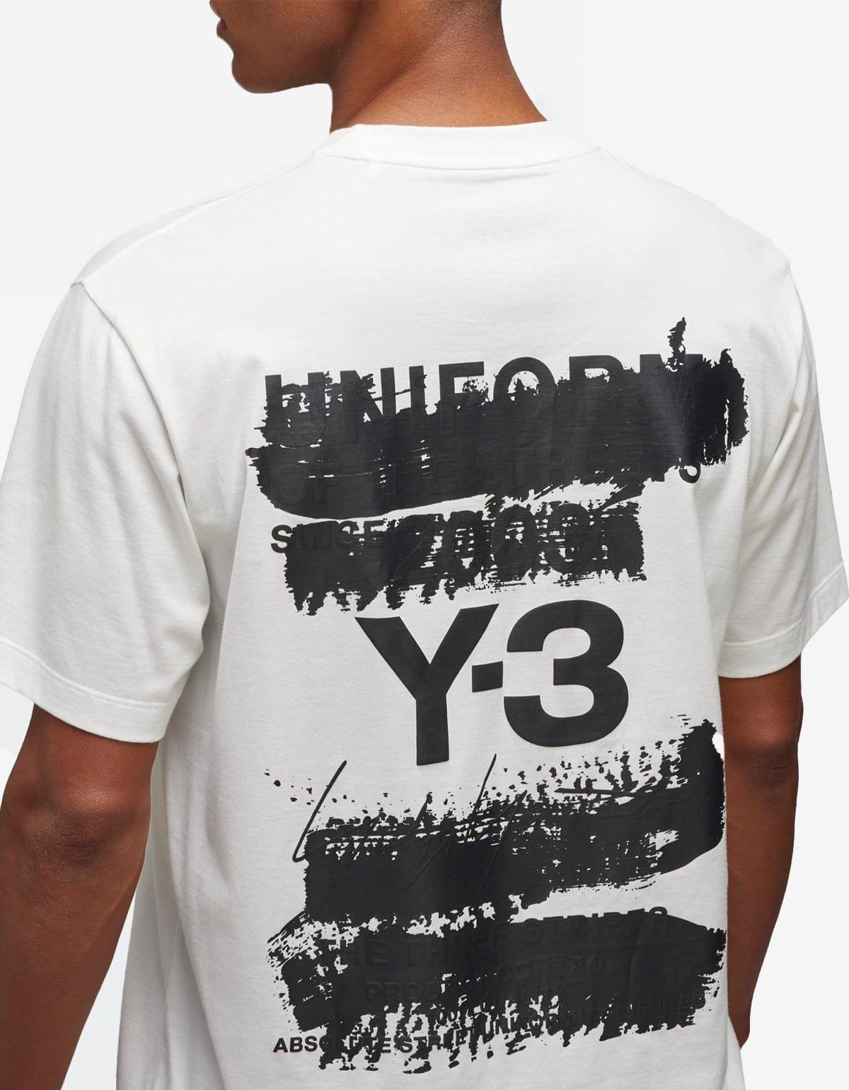 Y-3 White Graphic Print T-Shirt - 8