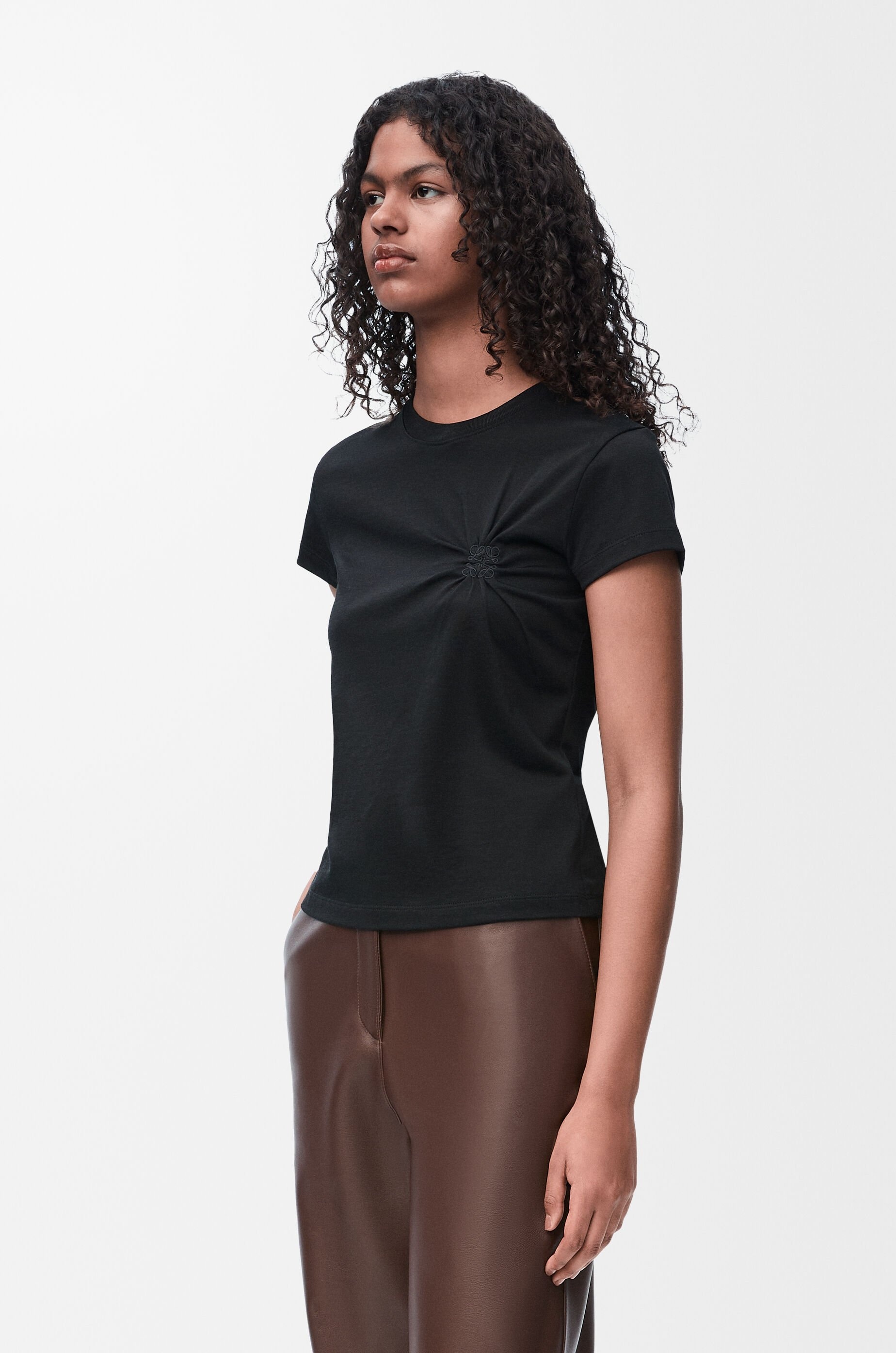 Small fit T-shirt in cotton and viscose - 3