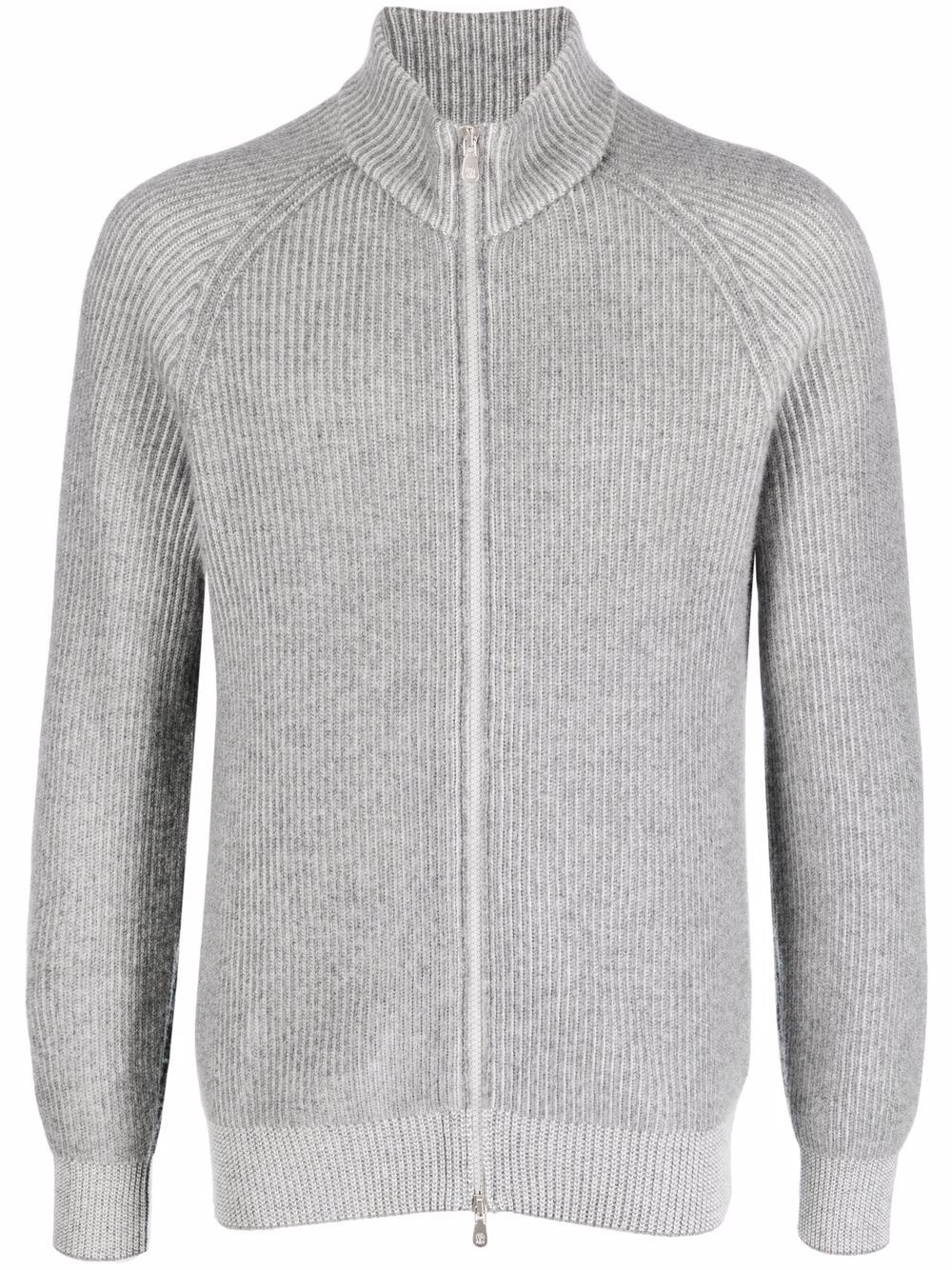 zip-up  knitted cashmere jumper - 1