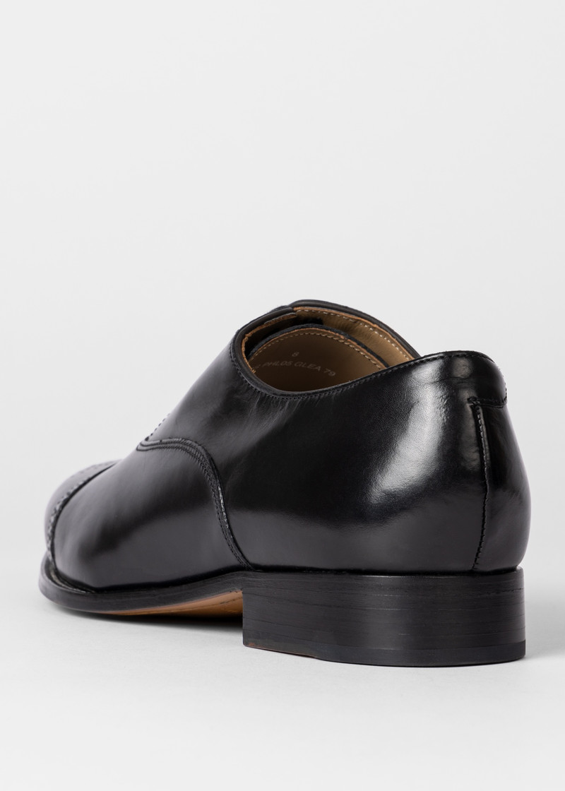 Black Leather 'Philip' Shoes 5