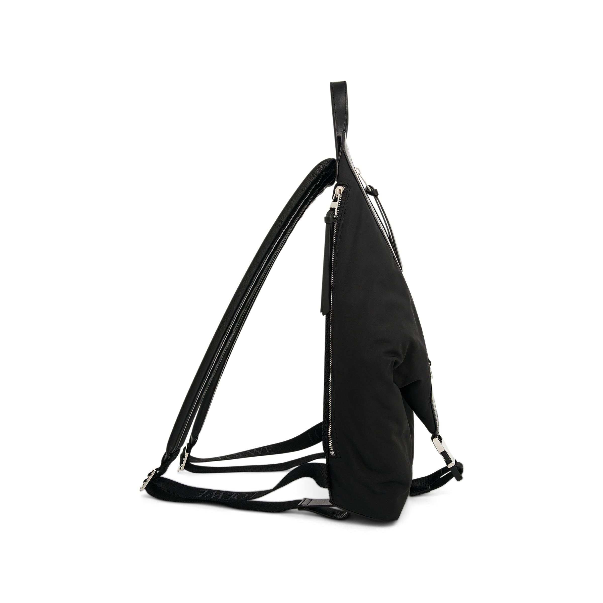 Convertible Puffer Backpack in Black - 2