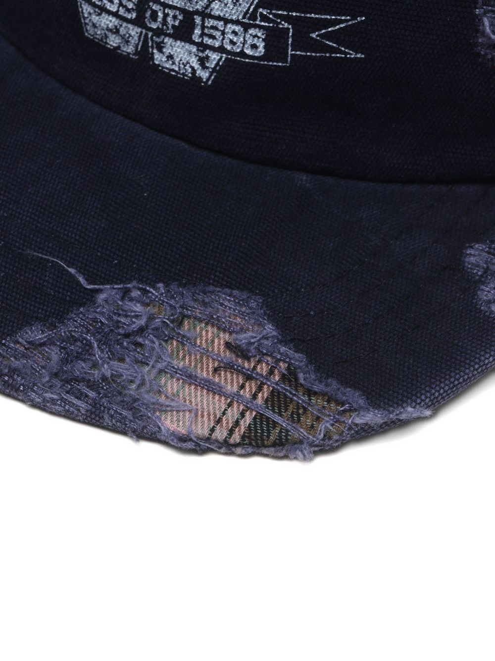 distressed logo cap - 5