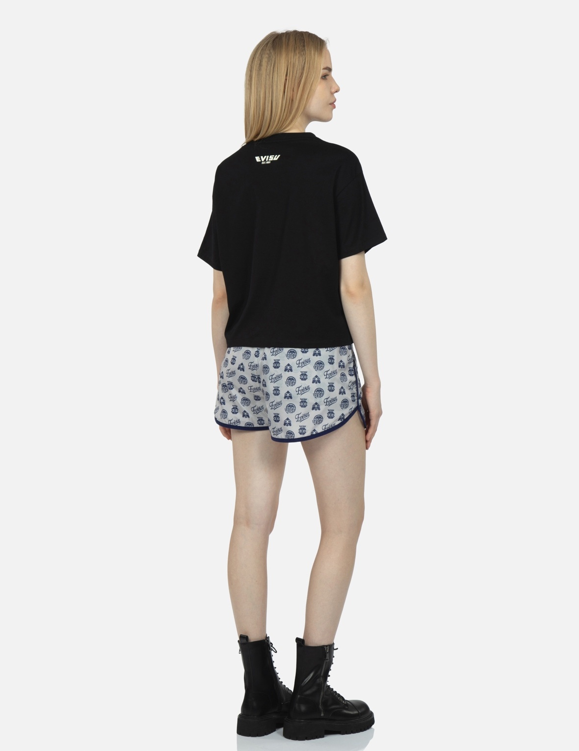 EMBELLISHED DENIM SEAGULL APPLIQUÉ T-SHIRT - 4