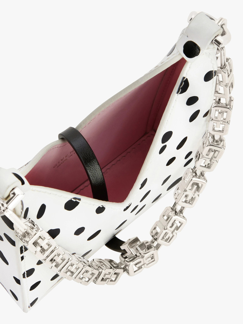 MICRO CUT OUT IN TWO TONE LEATHER WITH CHAIN 5