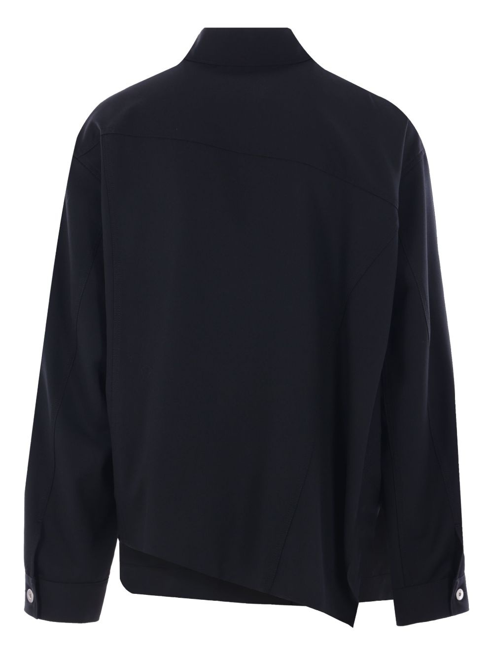 asymmetric gabardine jacket - 2