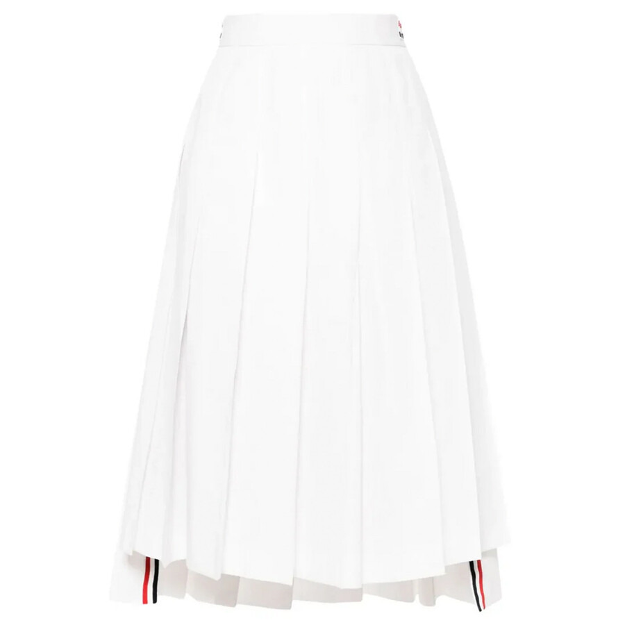 Thom Browne RWB Stripe Dropped Back Pleated Skirt - 5