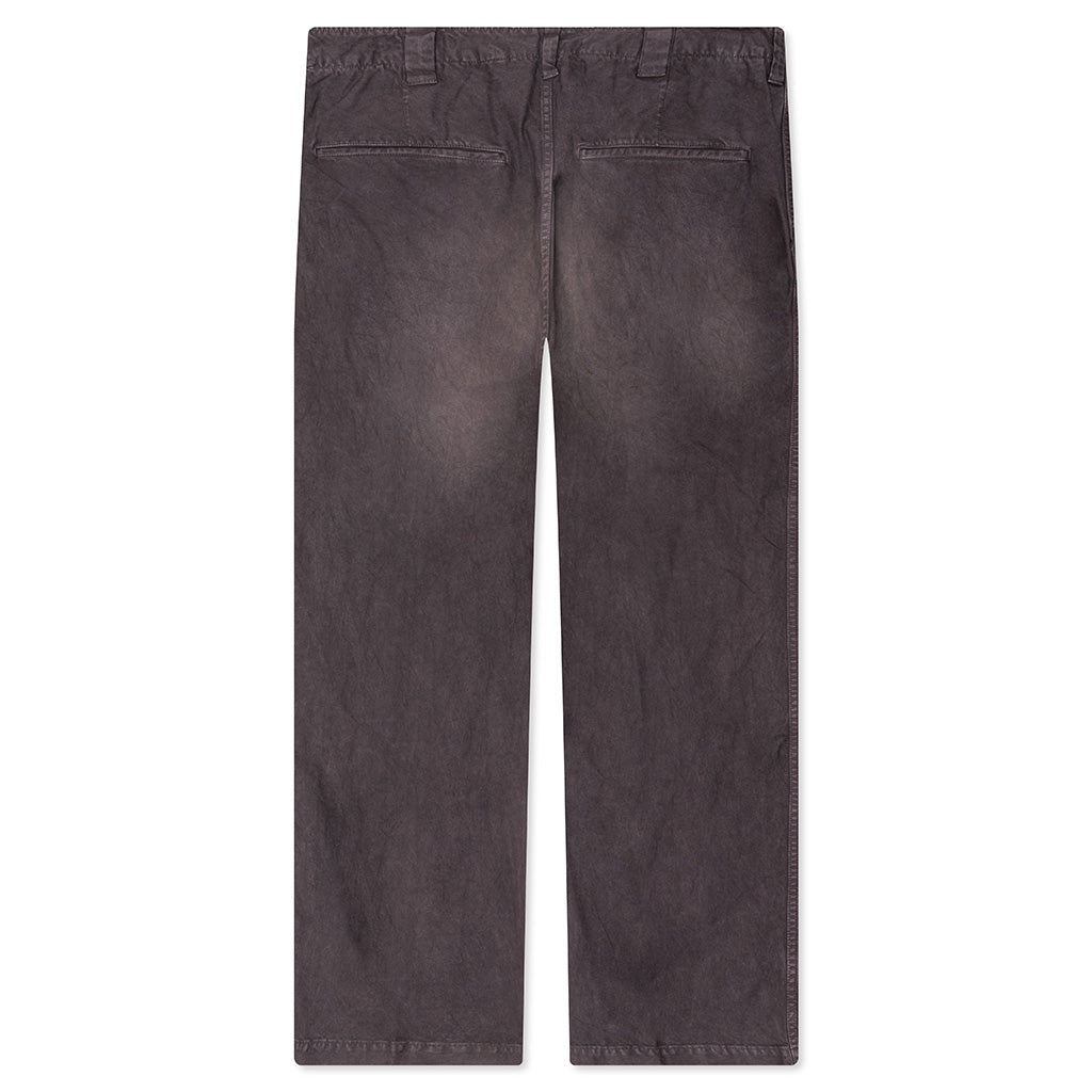 visvim WIDE CHINO CRASH PANTS - BLACK | feature | REVERSIBLE