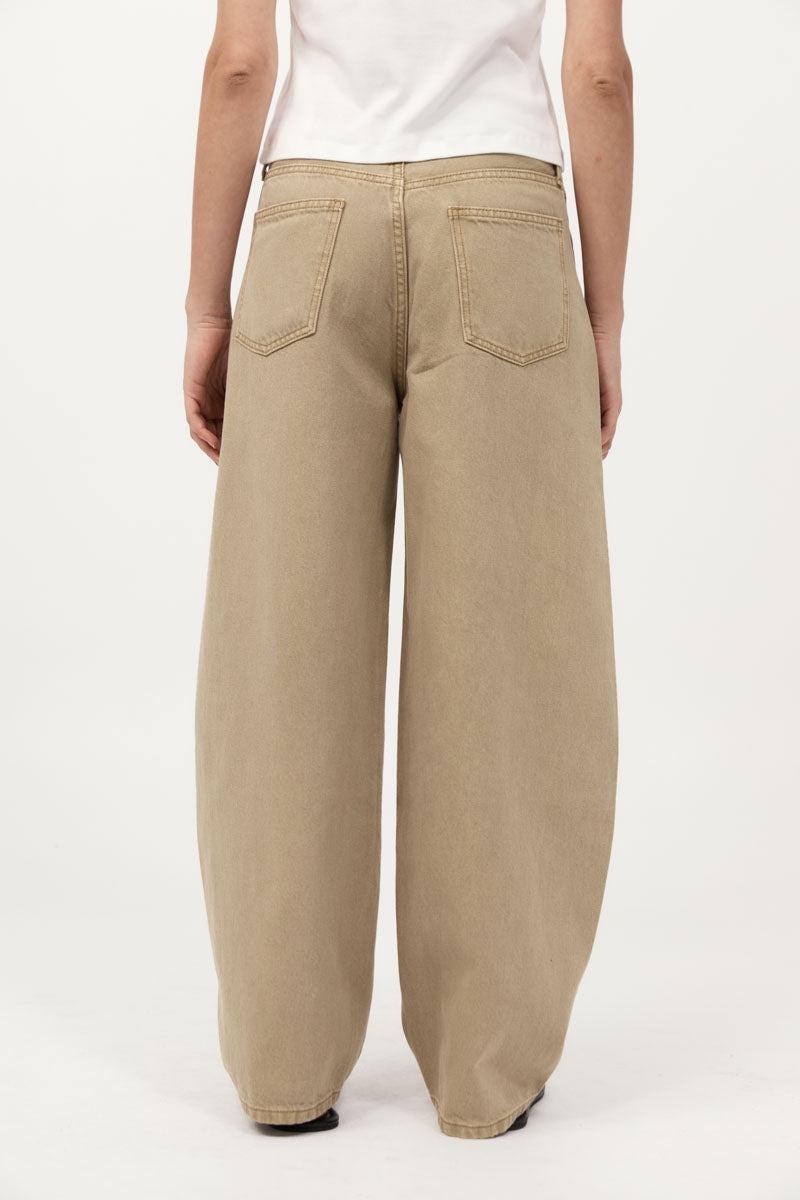 Mid Rise Balloon Jeans - Sahara - 6
