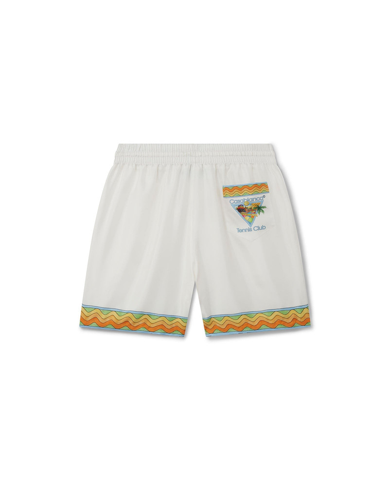 CASABLANCA Afro Cubism Tennis Club Silk Shorts outlook
