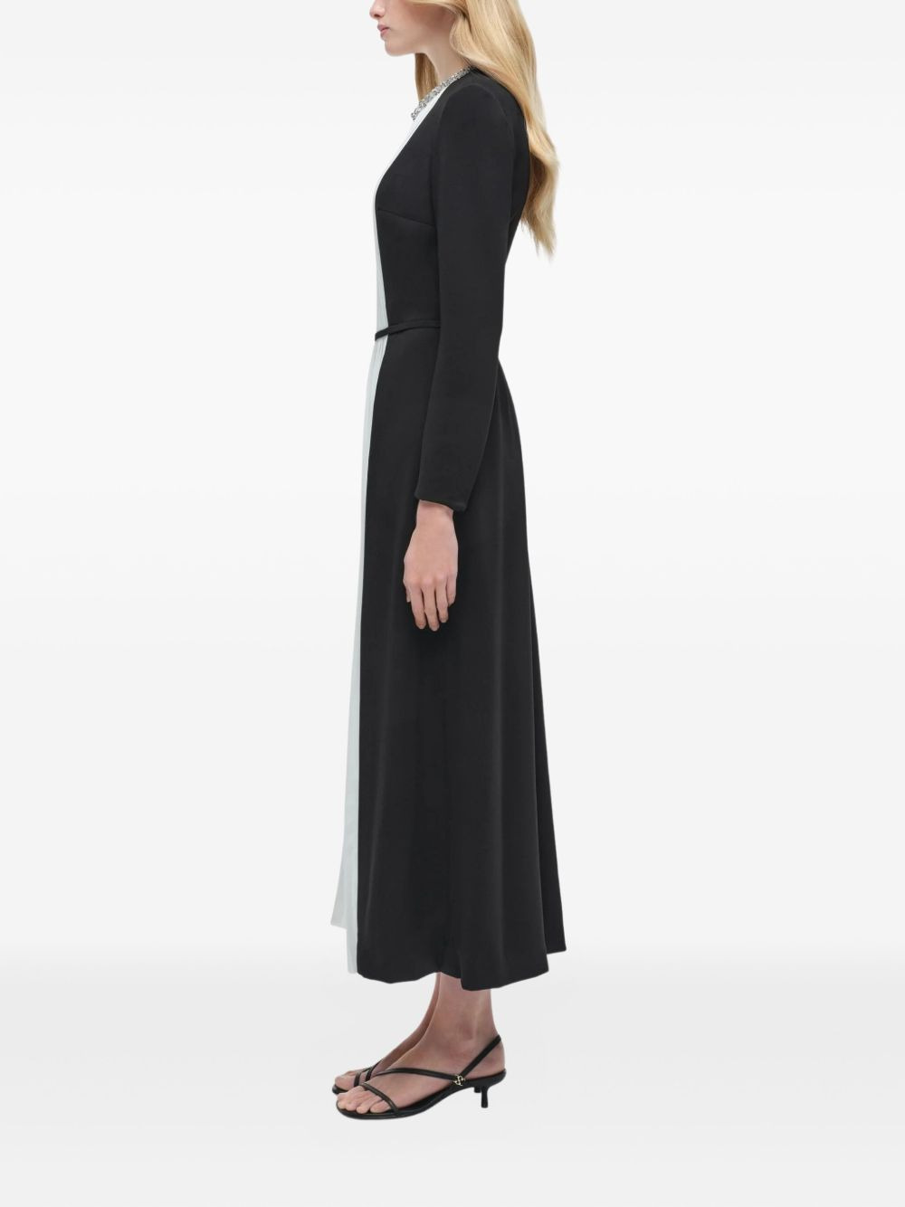 embellished pleated midi day dress - 3