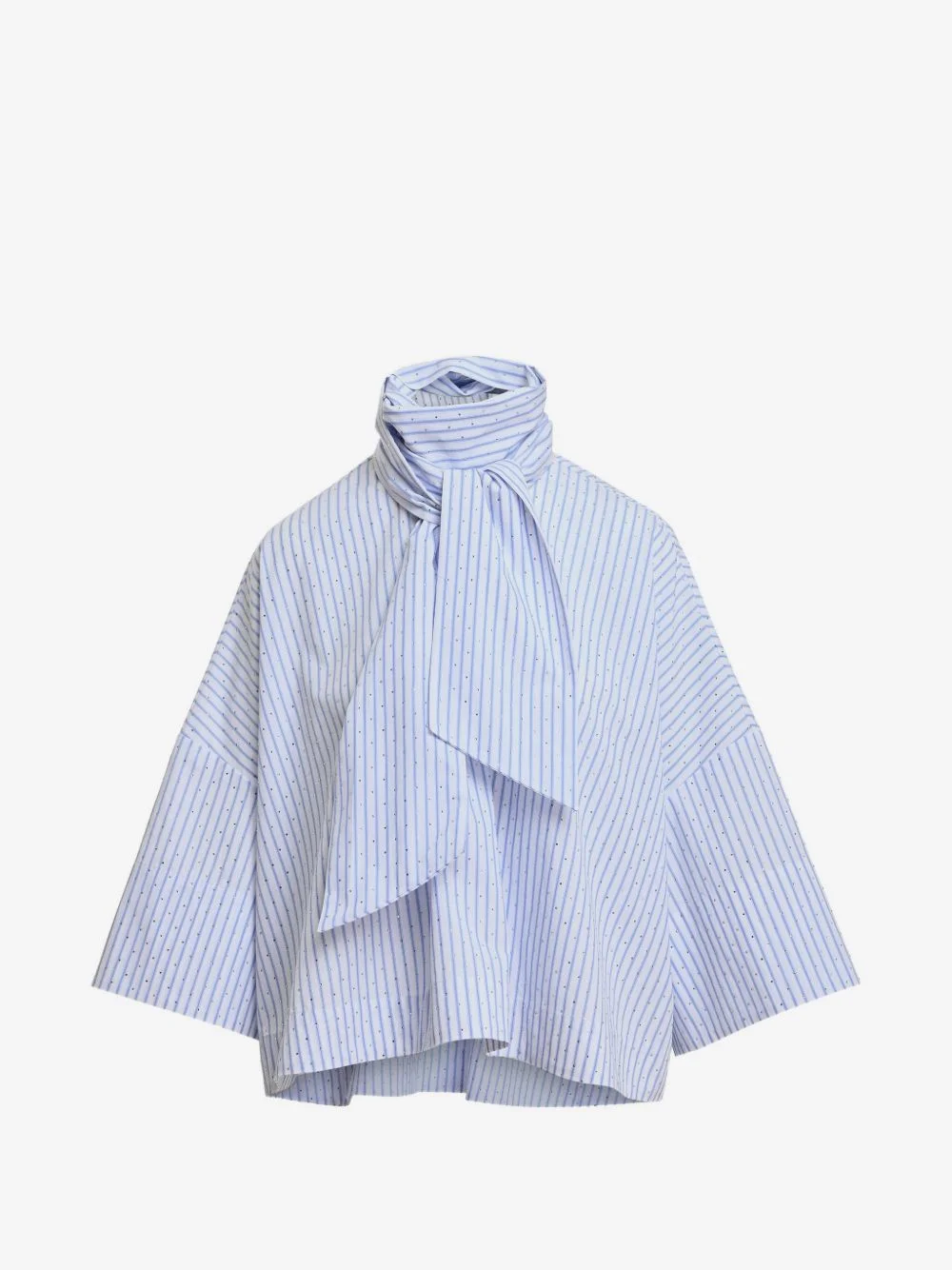 Kefir pussy-bow trumpet-sleeve blouse - 1