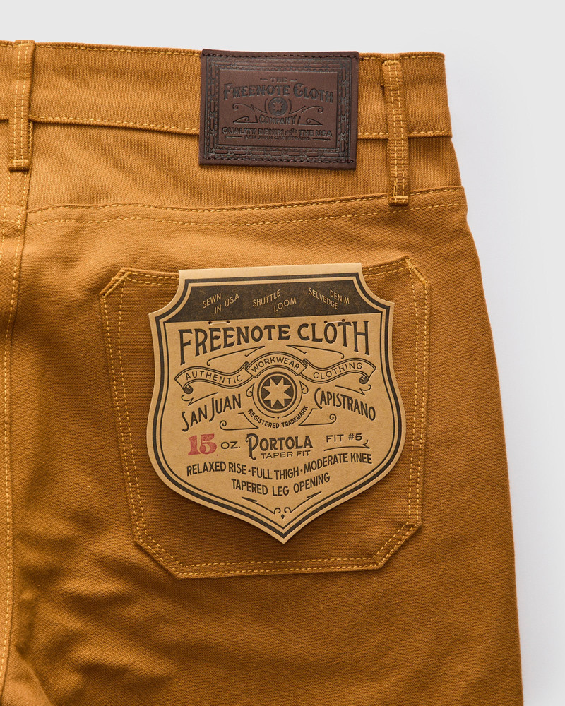 "Portola" 15oz Camel Selvedge Duck Pant - Tapered 3