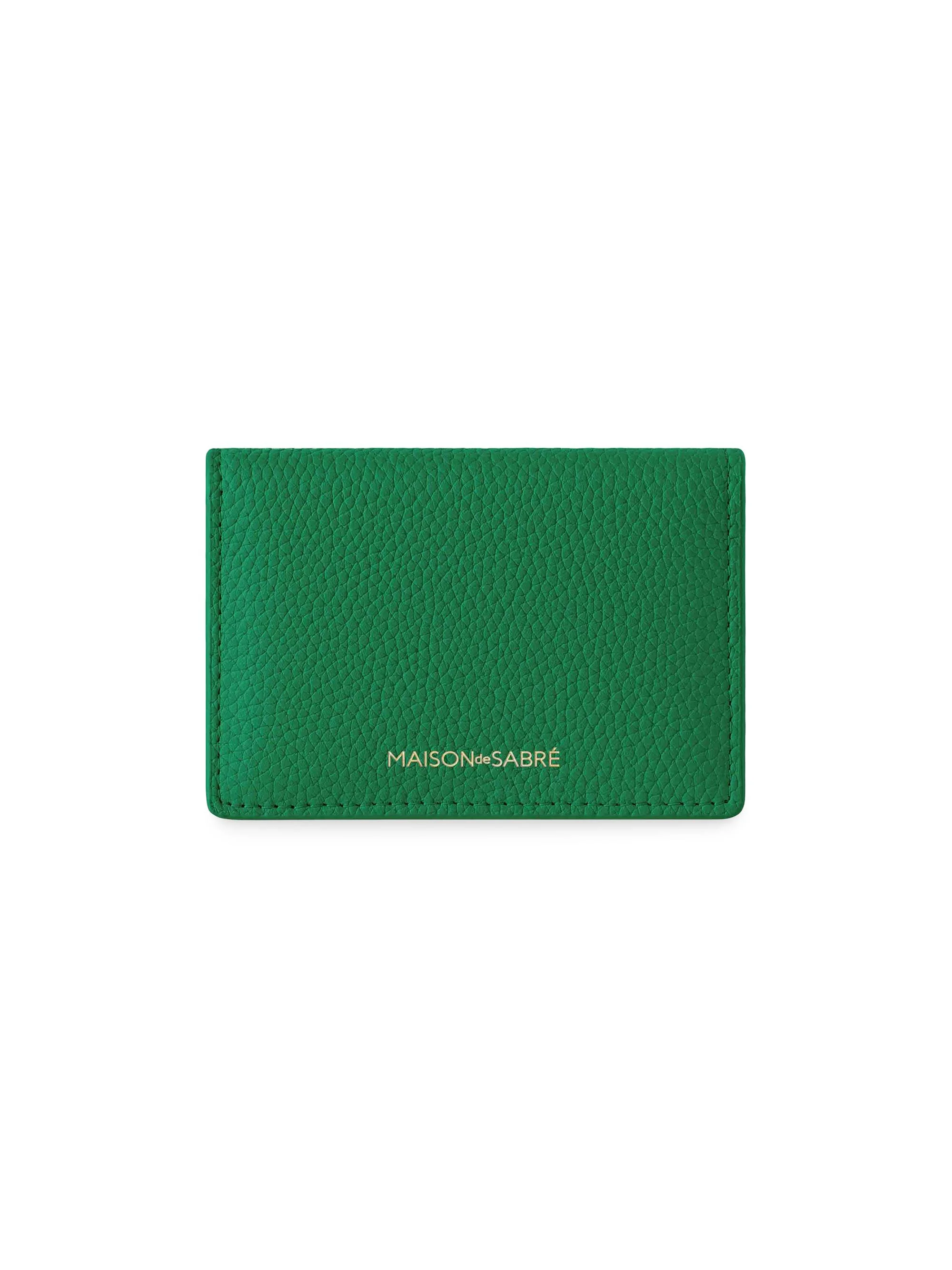 Women's Leather Card Case - Emerald Green - 1