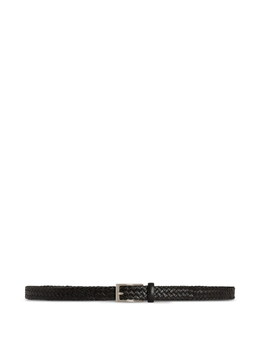 braided leather belt - 1