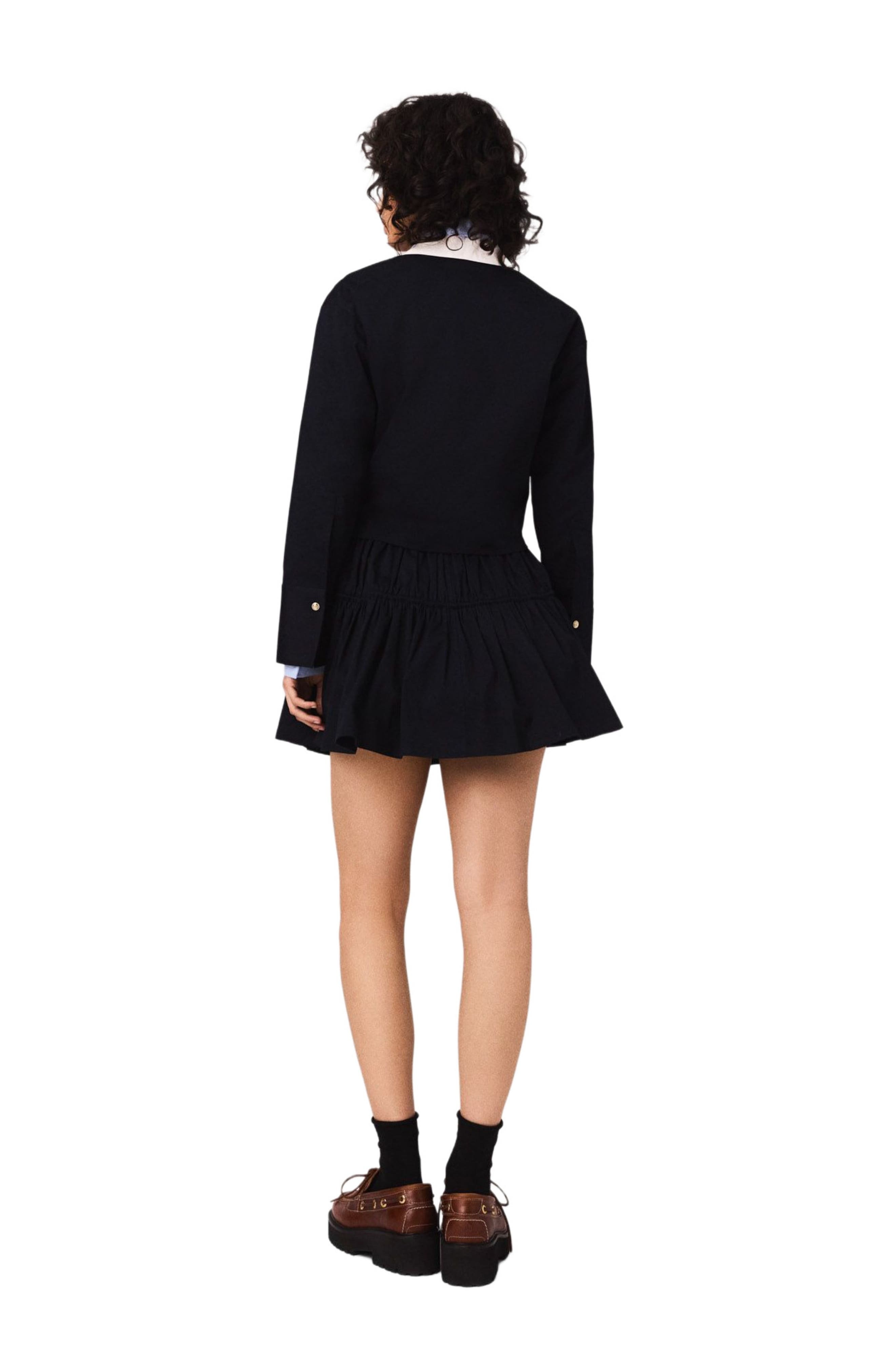 maje Mini elasticated waist skirt in Navy at Nordstrom - 2