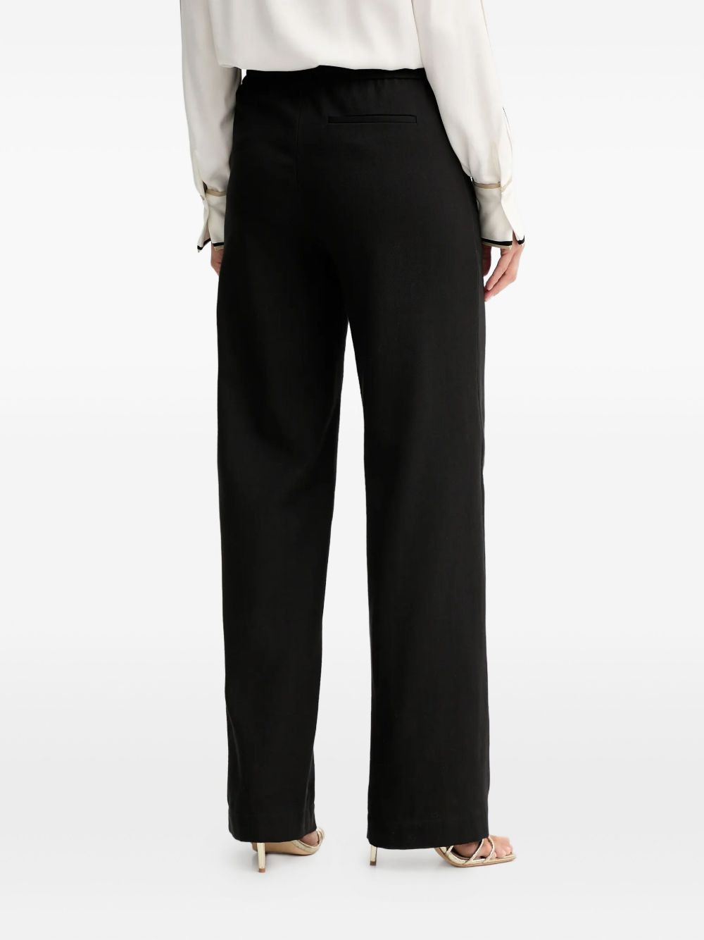 drawstring wide-leg trousers - 3