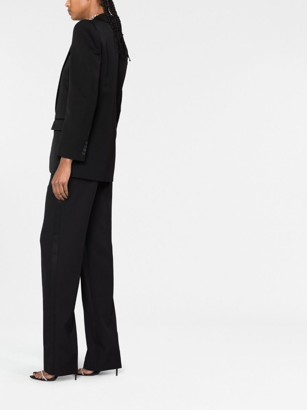 single-breasted peaked blazer - 6