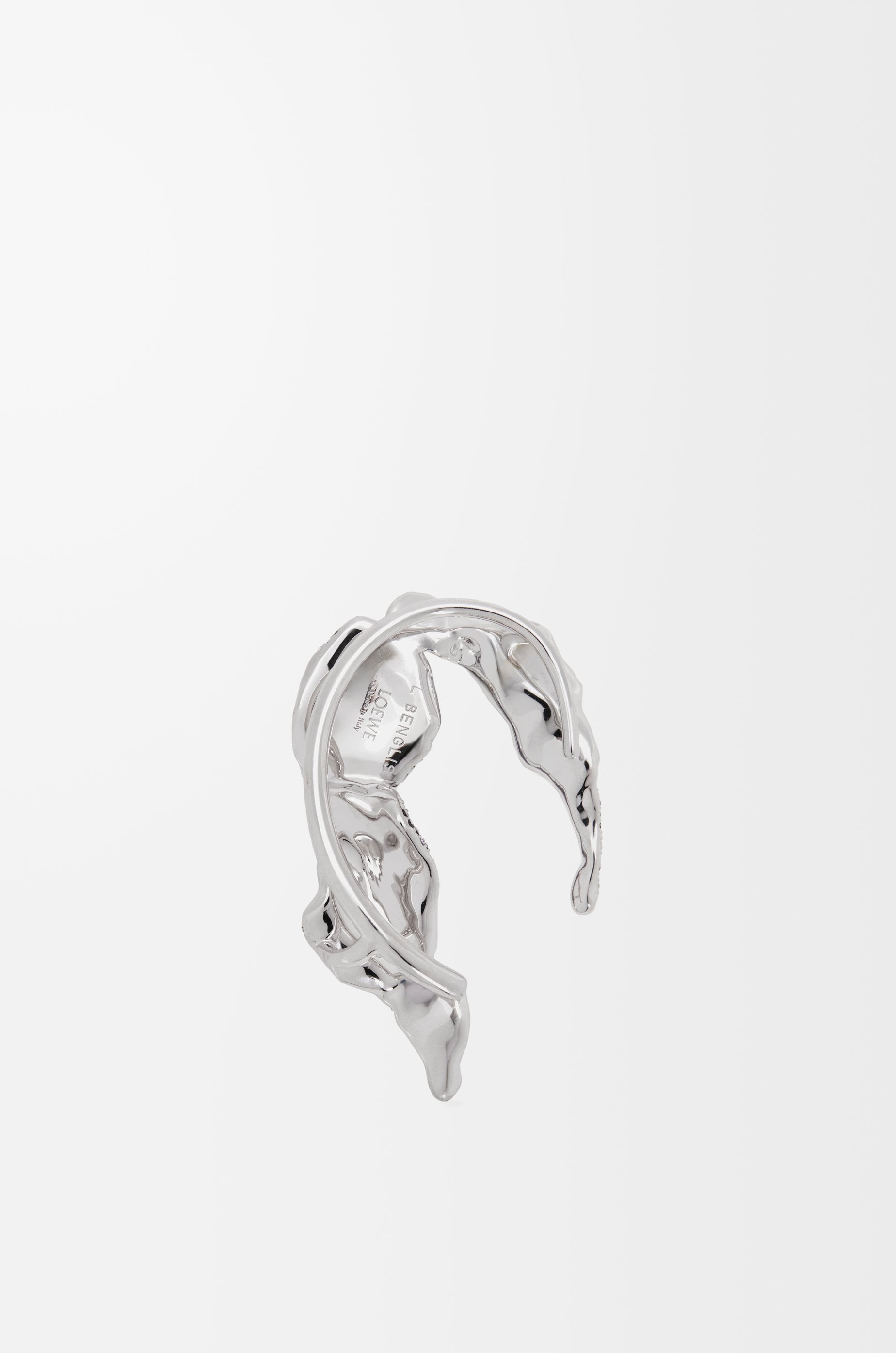 Glitter Fragment ear cuff in sterling silver and crystals - 4