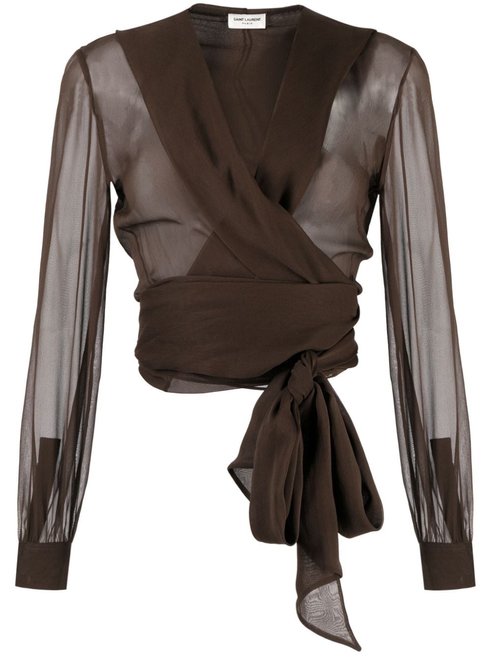 hooded organic silk blouse - 1