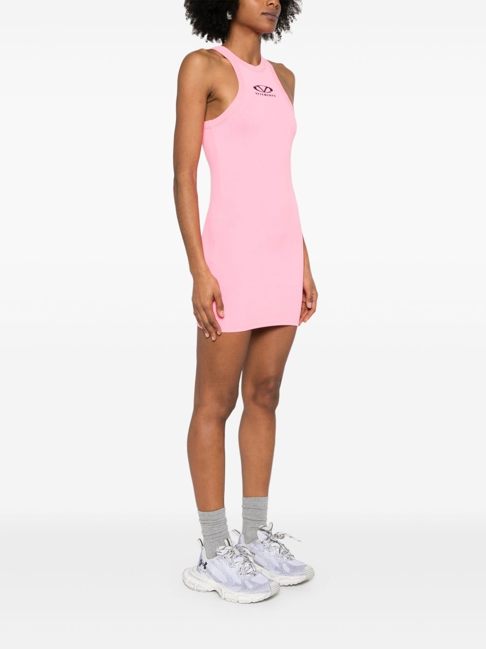 logo-print mini dress - 3