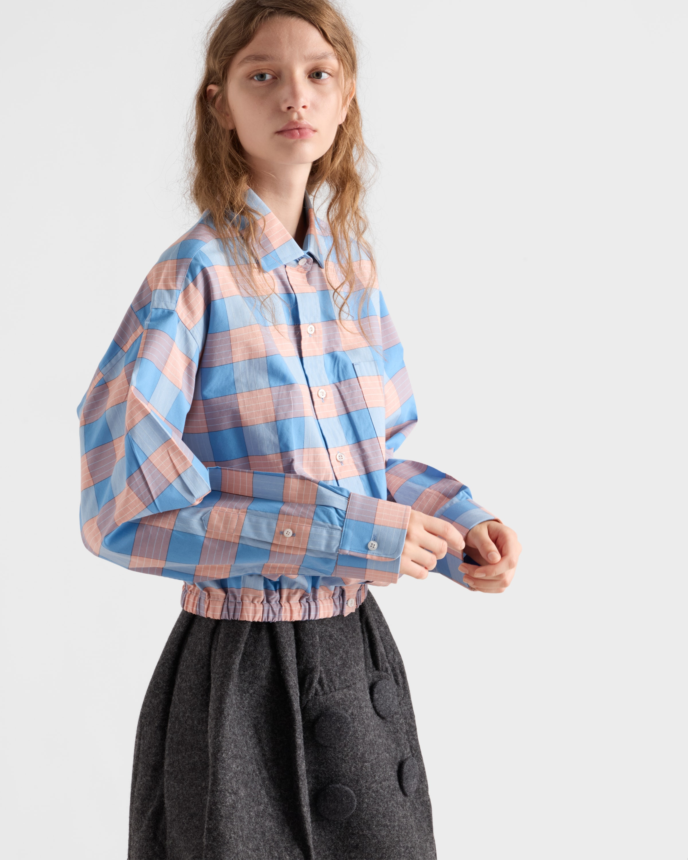 Checked poplin shirt - 6