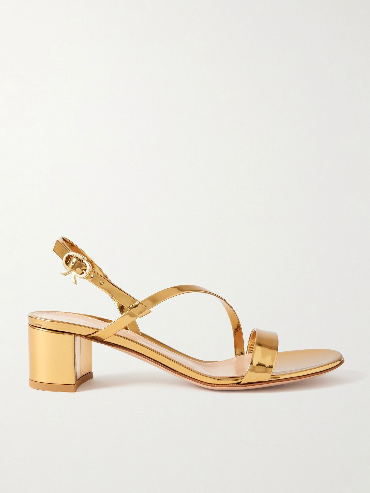 Betsey 45 metallic leather sandals Gold - 1