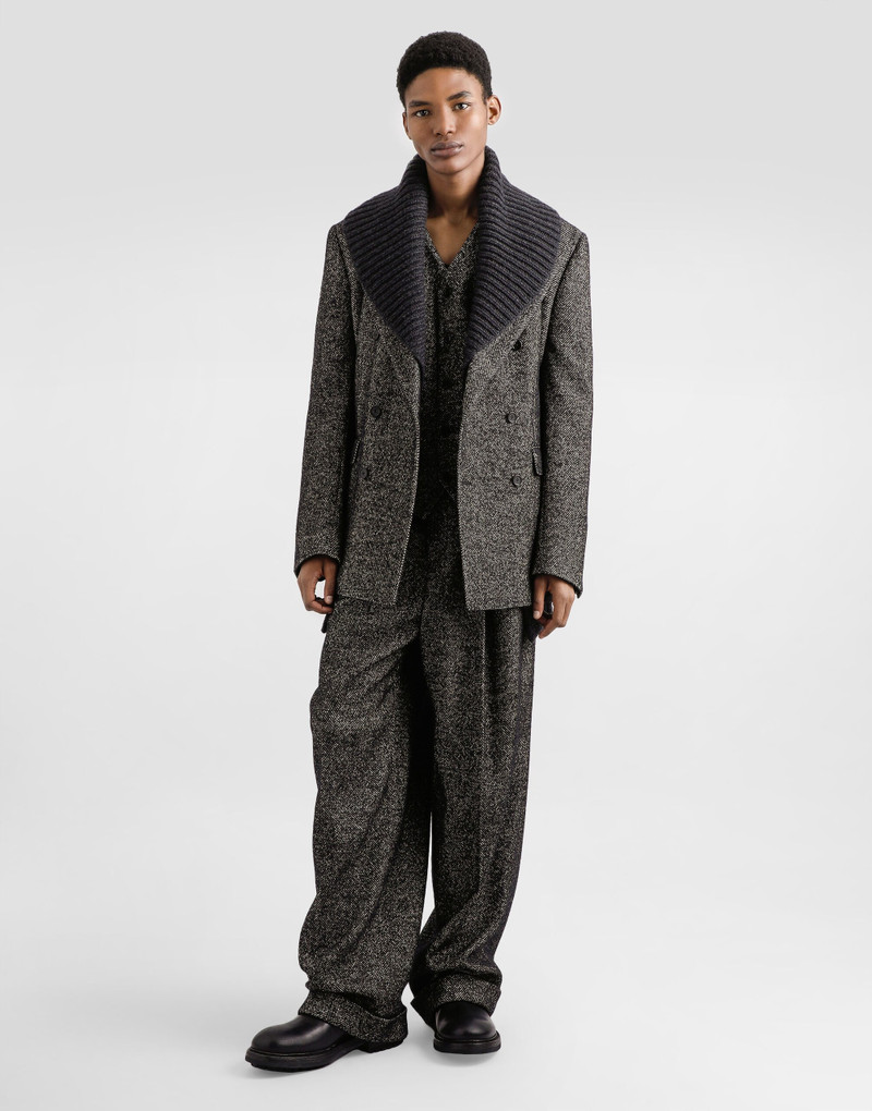 Dolce & Gabbana Double-breasted jacket in chevronwool outlook