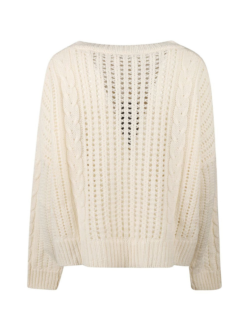 WEEKEND Max Mara cable-knit eyelet sweater outlook