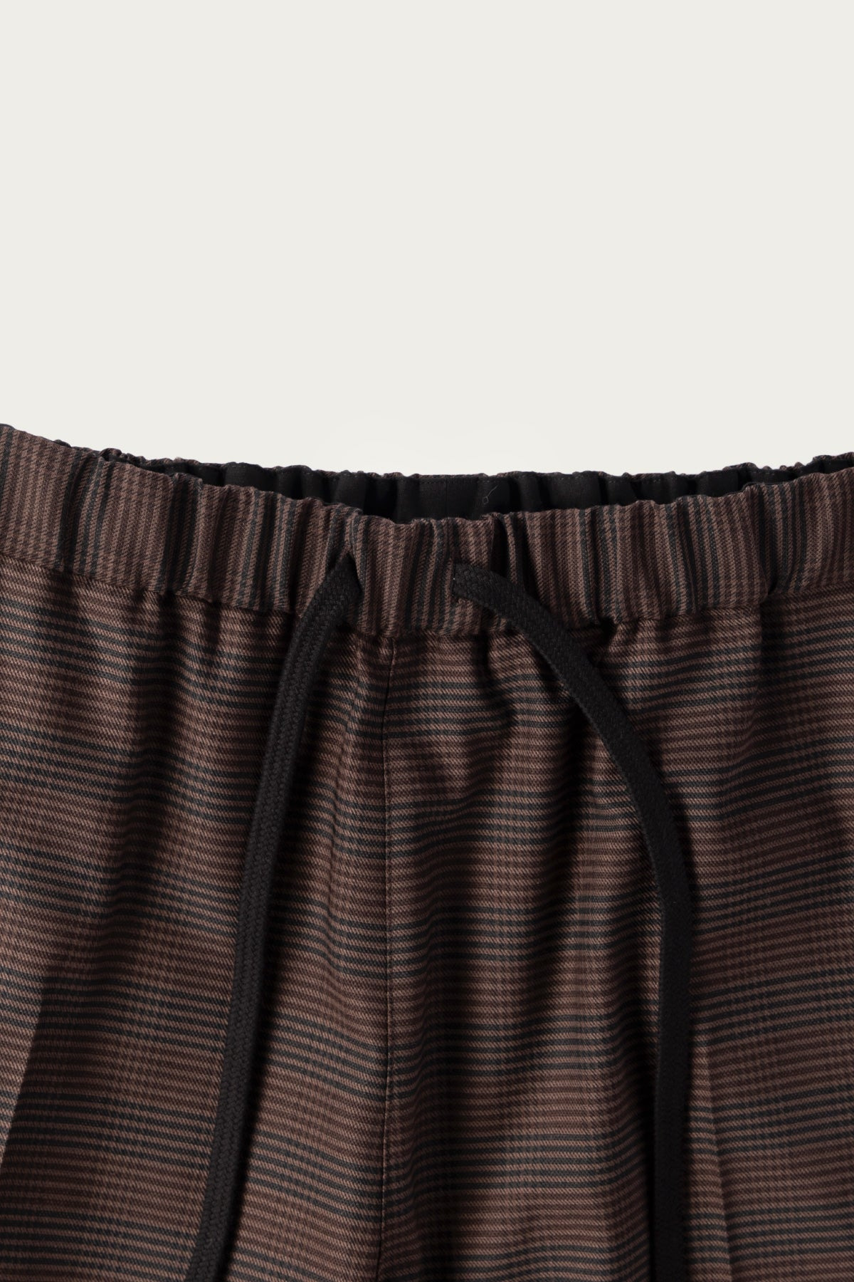 Glen Plaid Easy Trousers - Brown/Black - 2