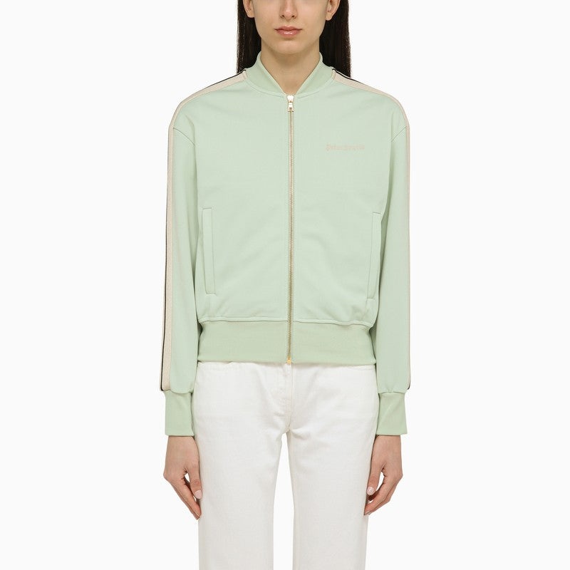 Palm Angels Mint Green Zip Sweatshirt Women - 1