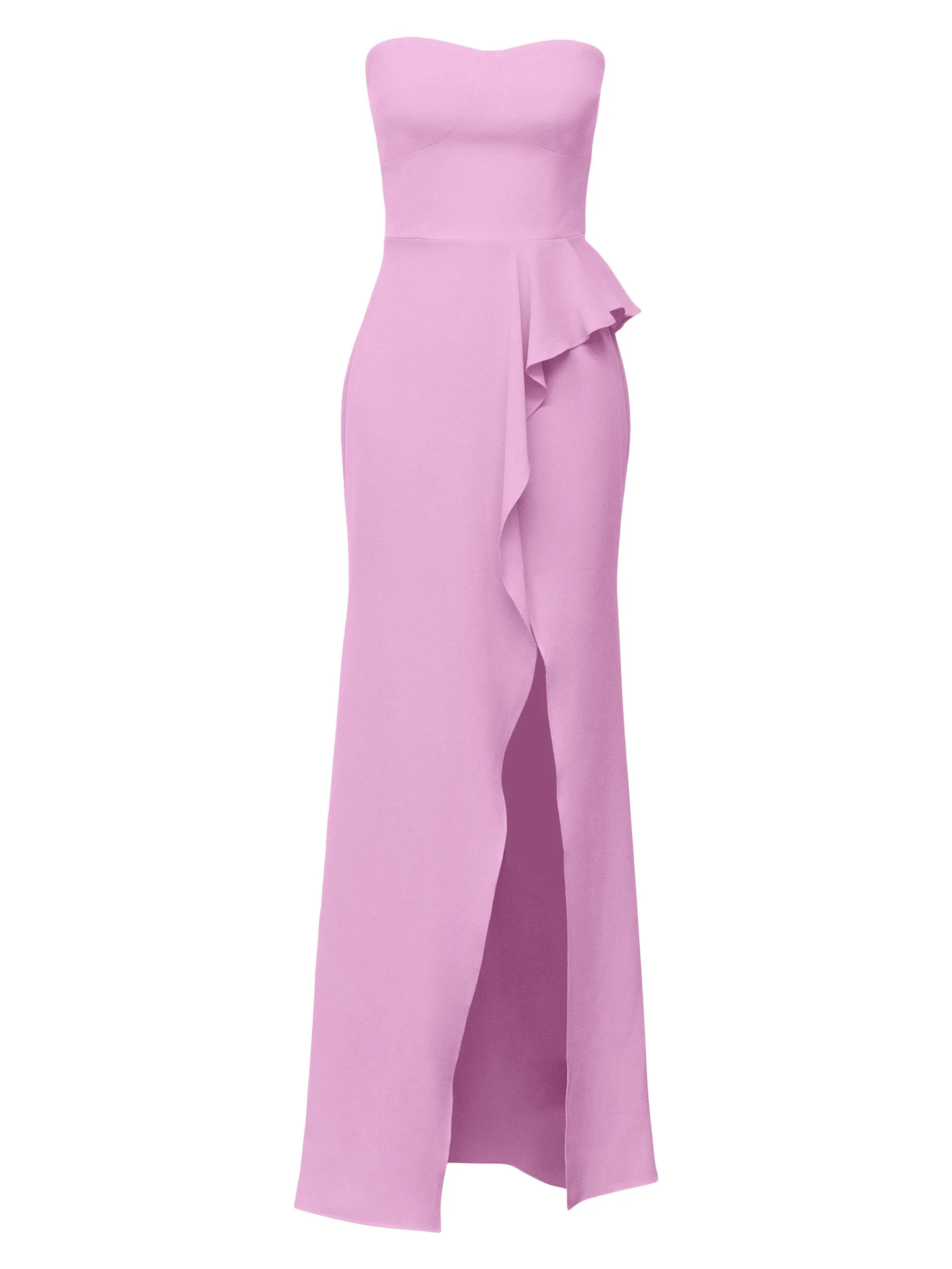 Women's Kai Stretch Crepe Strapless Gown - Lavender - 1
