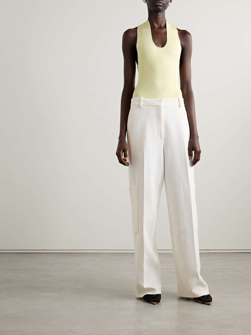 KHAITE Caiton grain de poudre wide-leg pants outlook