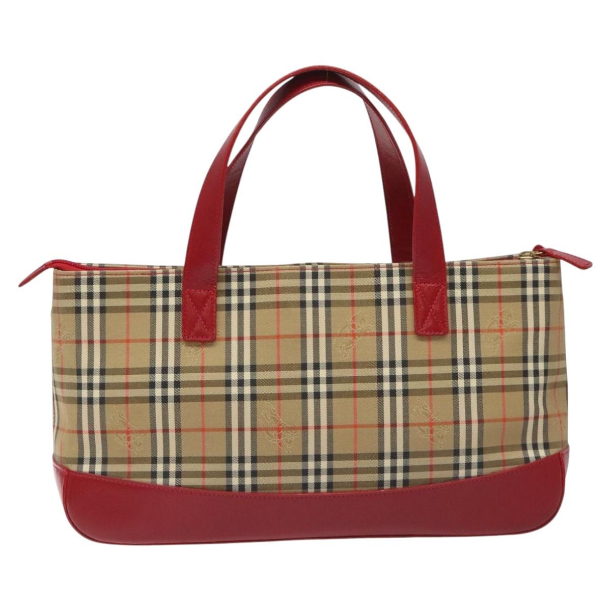 Burberry Nova Check Hand Bag Canvas Beige - 3