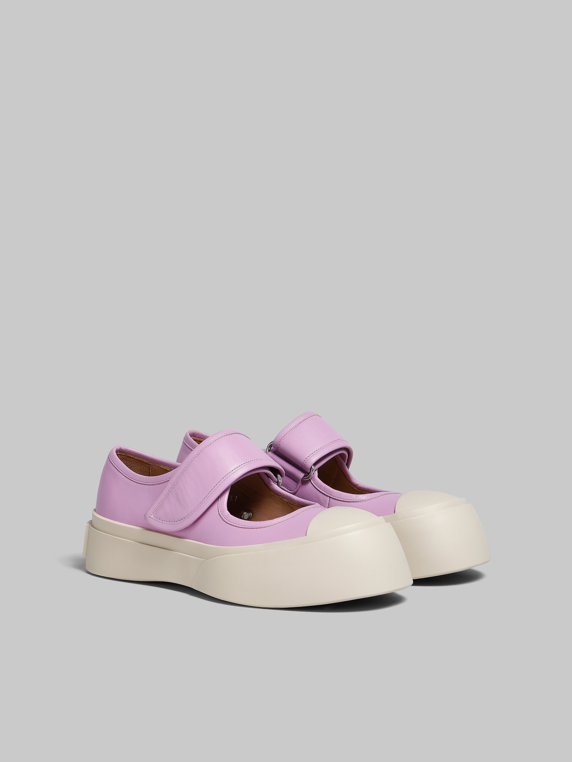 LILAC NAPPA LEATHER MARY JANE SNEAKER - 2