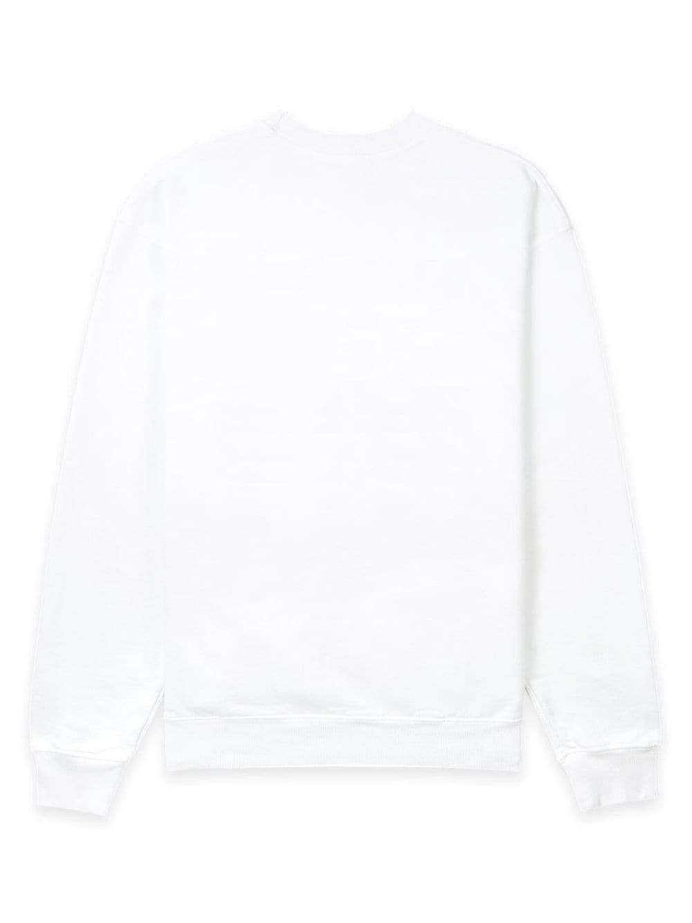 logo-print cotton sweatshirt - 3